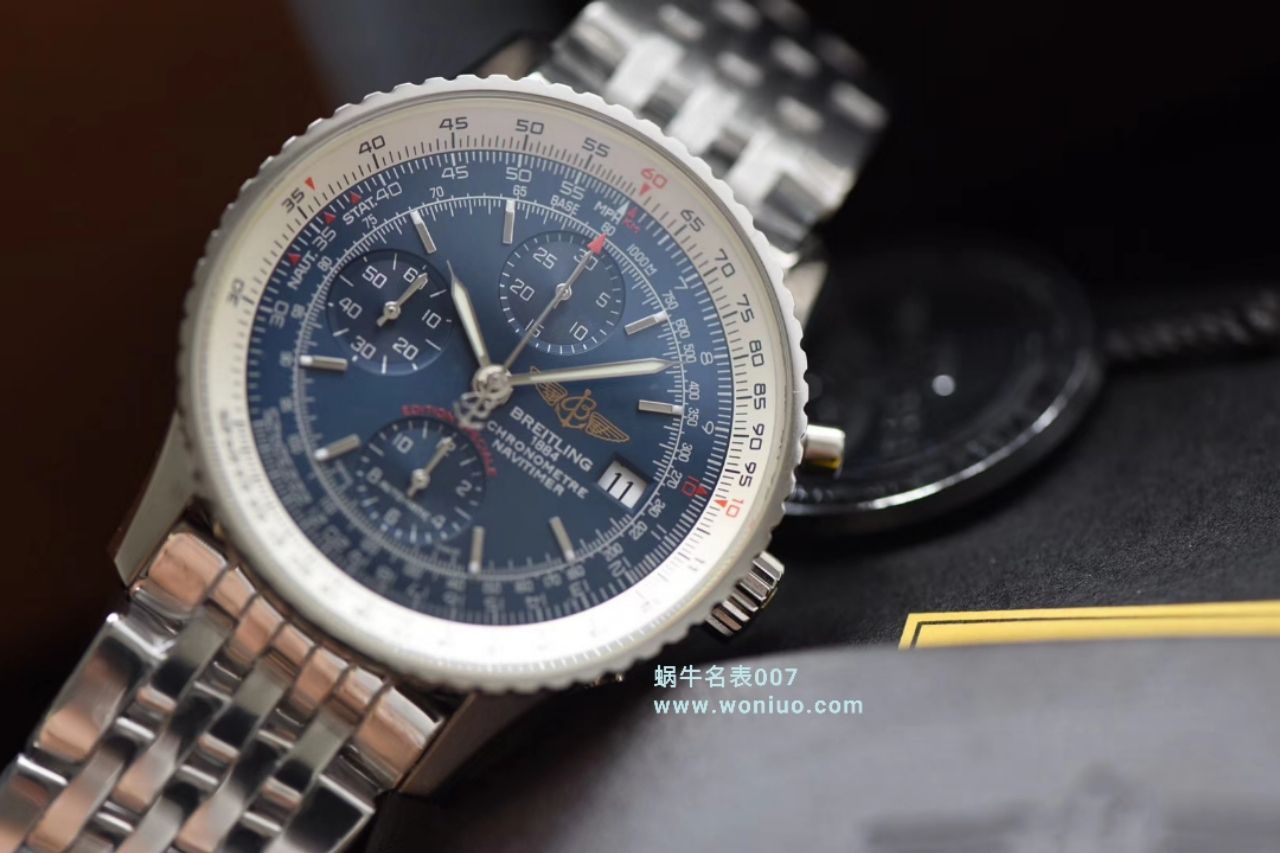 款堪称百年经典！ Breitling 航空计时原单货蓝面+黑面+皮带+钢带A1332412|C942|451A / BL083