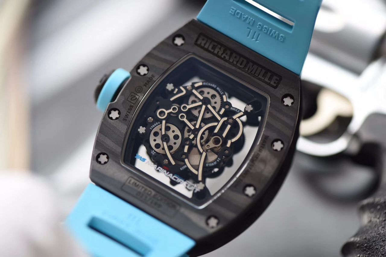 【KV Perfect  High quality  Copy  Watches 】RICHARD MILLE RICHARD MILLE男士系列RM 055 carbon fiber  wrist watches  / KV RM 055