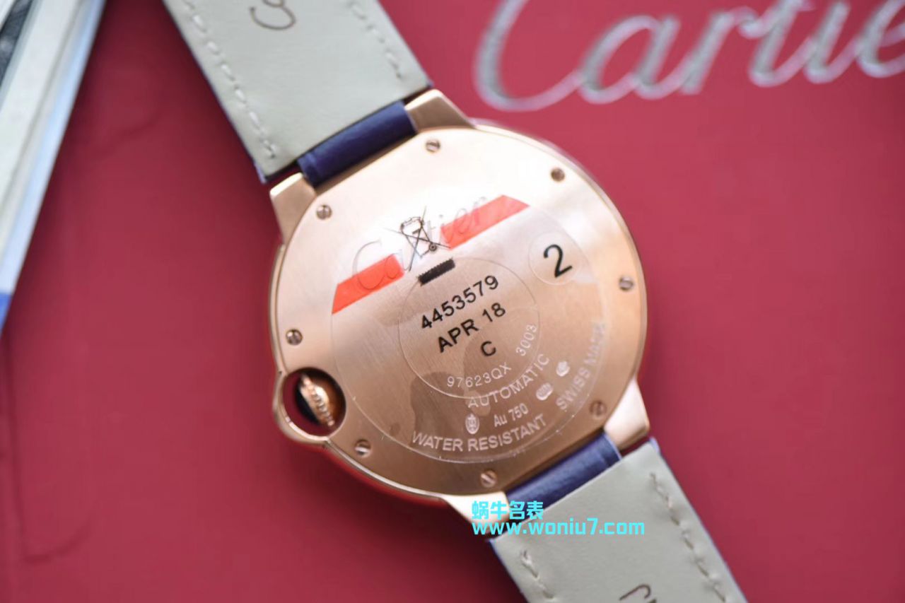 【V6 Perfect  High quality  Knockoff  Watches 】 Cartier  蓝气球系列WGBB0009 wrist watches 36毫米 / K166
