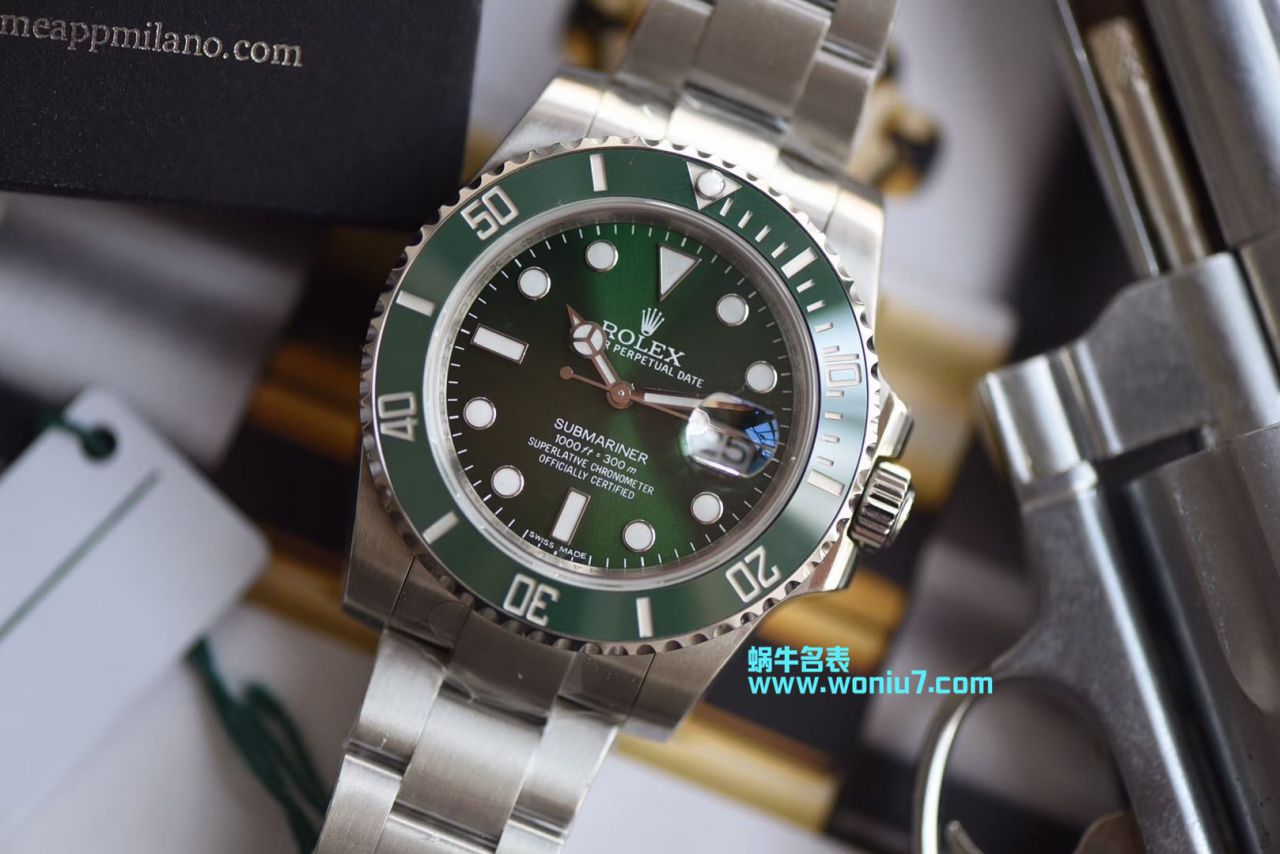 【视频解析DJ Perfect  High quality  Replica Watches 】 Rolex  Submariner 116610-LV-97200 Submariner  wrist watches  / R238