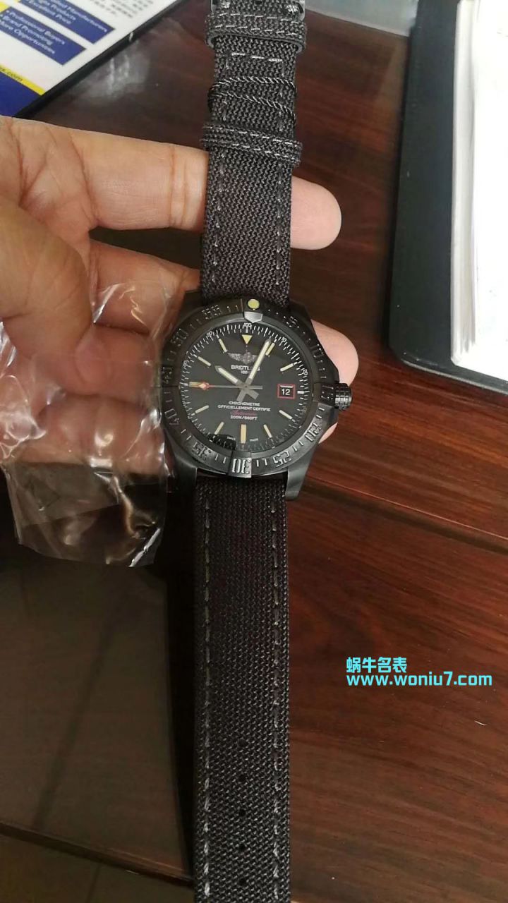 原单新款， Breitling 复仇者黑鸟，44mm，原 Factory 钛金属 watchcase  / BL087