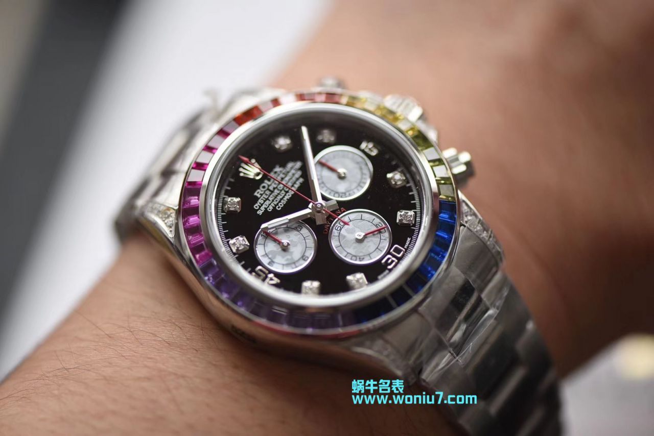 【台湾 Factory  Perfect  High quality 克隆 Replica Watches 】 Rolex  Cosmograph Daytona 彩虹 Ditongna 系列116595 RBOW wrist watches  / R243