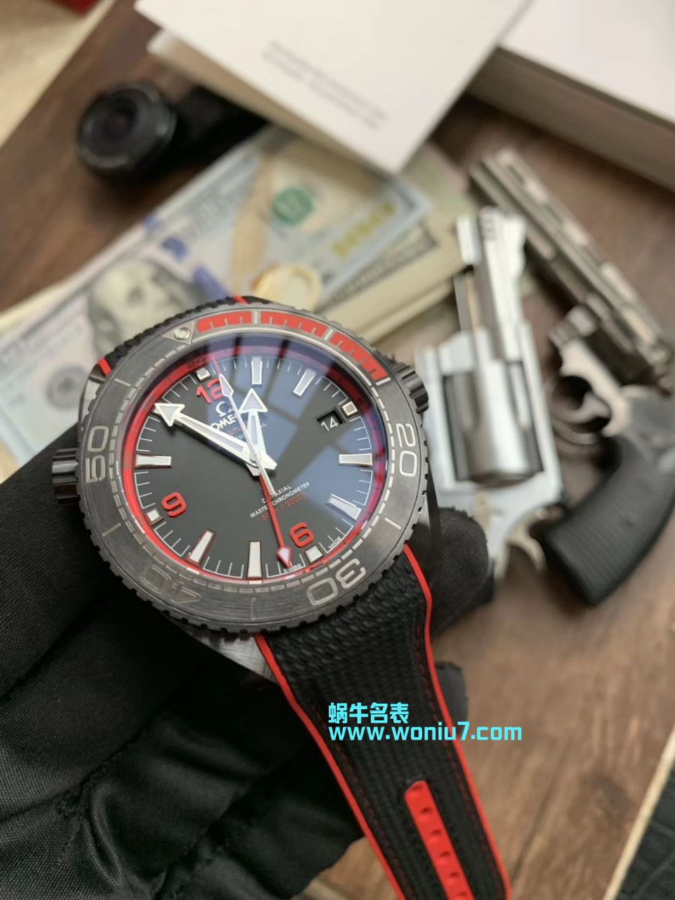 VSOMEGA全黑 Composite 海洋宇宙600米 “深海之黑” Perfect  High quality  Replica Watches 215.92.46.22.01.001 wrist watches  / M370