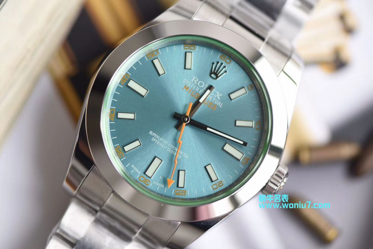 【DJ Perfect  High quality  Replica Watches 】 Rolex MILGAUSS系列116400-GV-72400蓝盘 wrist watches (绿玻璃) / R246