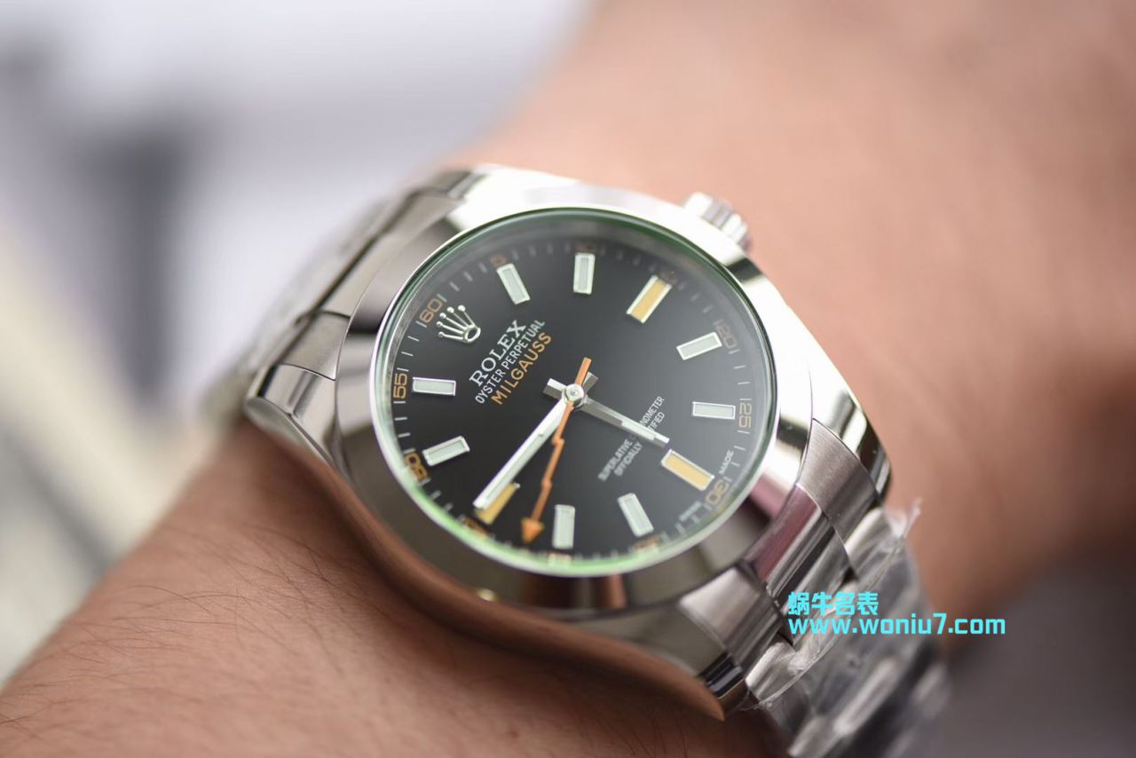 【DJ Perfect  High quality  Replica Watches 】 Rolex MILGAUSS系列116400-GV-72400蓝盘 wrist watches (绿玻璃) / R246