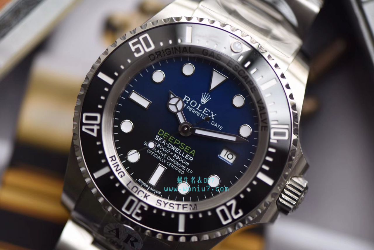 【AR Perfect  High quality  Replica Watches 】 Rolex 海使型系列116660-98210 蓝盘 wrist watches (904钢渐变蓝鬼王) / R208