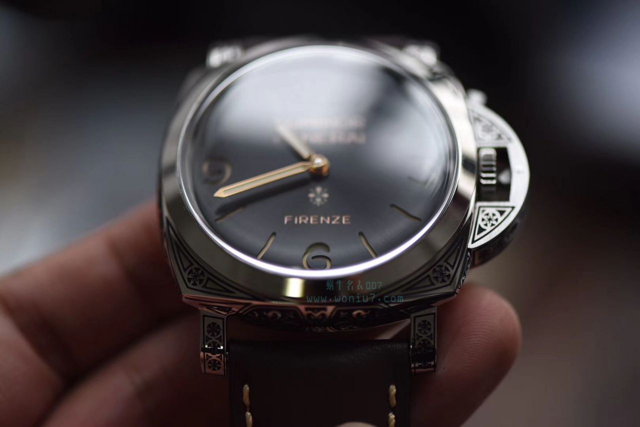 【V9 Perfect  top  Replica Copy  Watches 】Panerai LUMINOR系列 PAM00972雕花 wrist watches  / PAM972