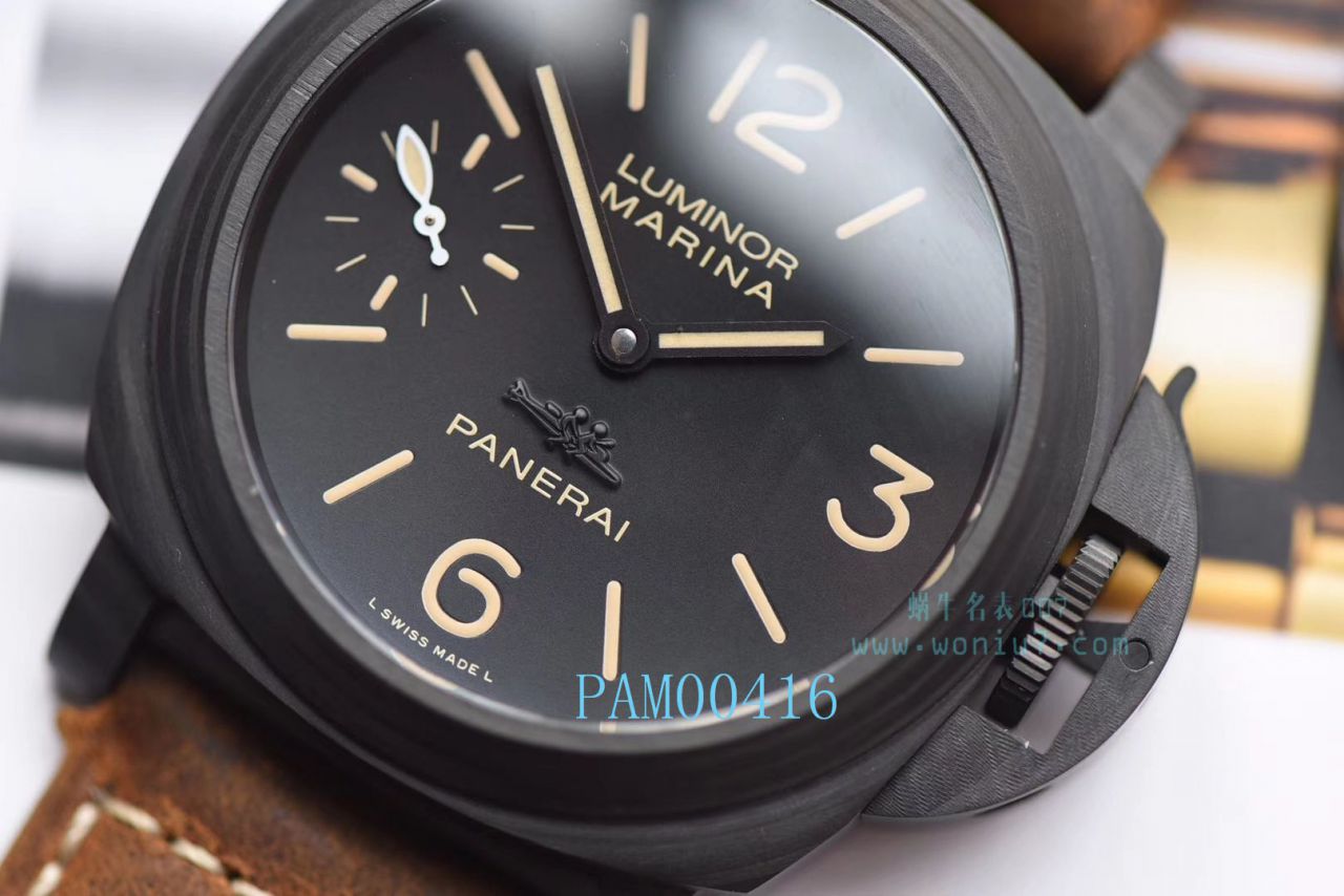 【XF Perfect  High quality  Copy  Watches 】Panerai 特别版 wrist watches 系列PAM 0360、PAM 00416 carbon fiber  wrist watches  / PAM00416