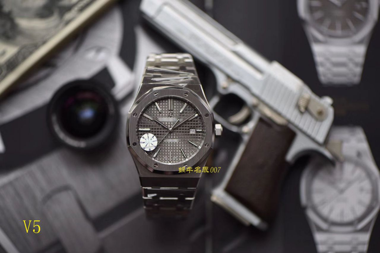 【JF Perfect  High quality  Replica Watches 】Audemars Piguet 皇家橡树系列15400ST.OO.1220ST.04 wrist watches  / AP129