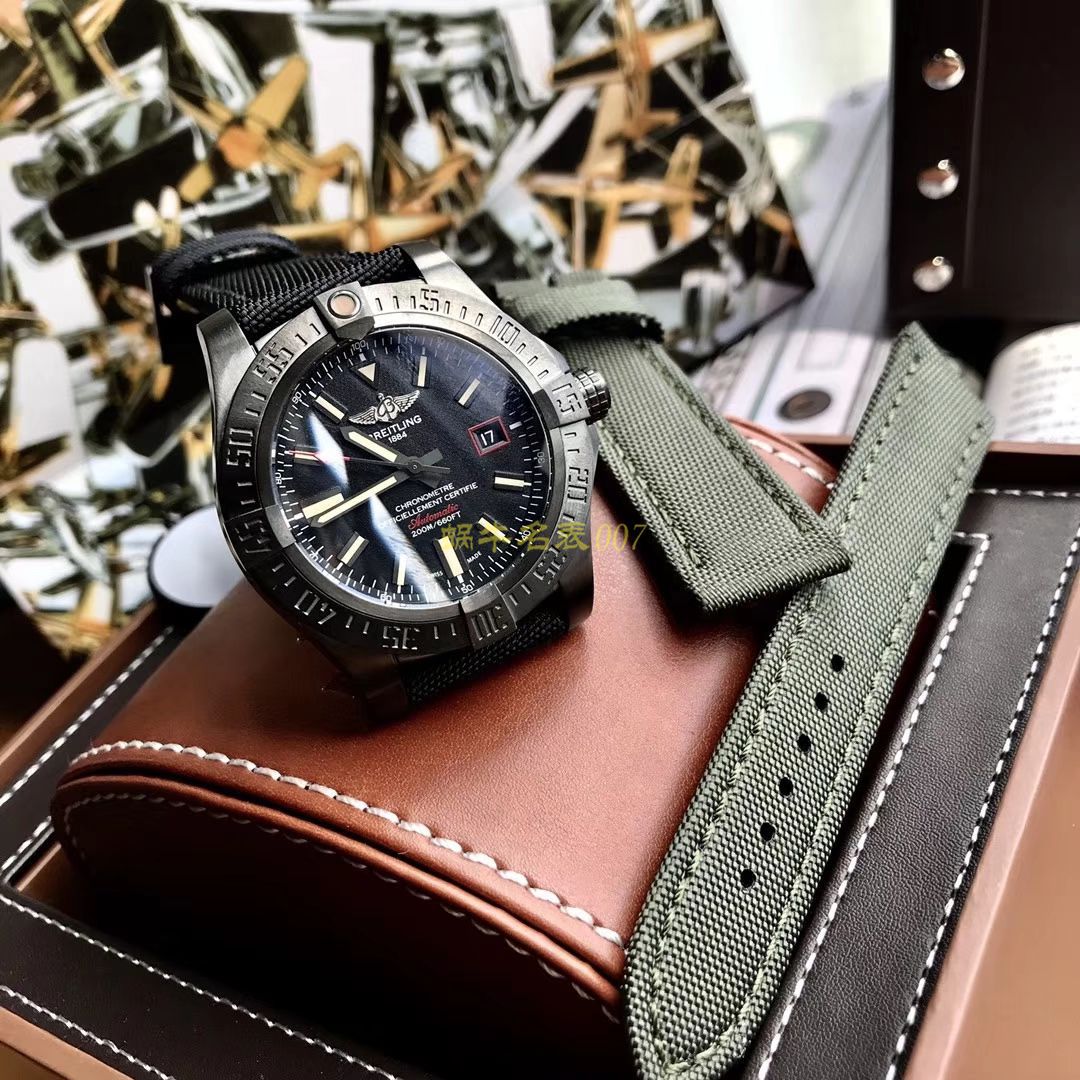 原单新款， Breitling 复仇者黑鸟，44mm，原 Factory 钛金属 watchcase  / BL087