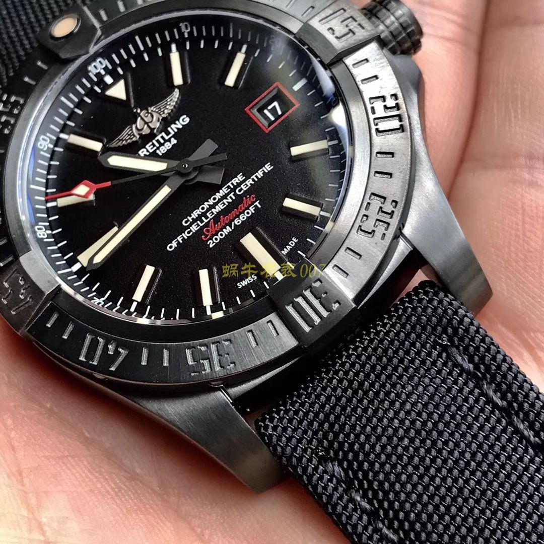原单新款， Breitling 复仇者黑鸟，44mm，原 Factory 钛金属 watchcase  / BL087