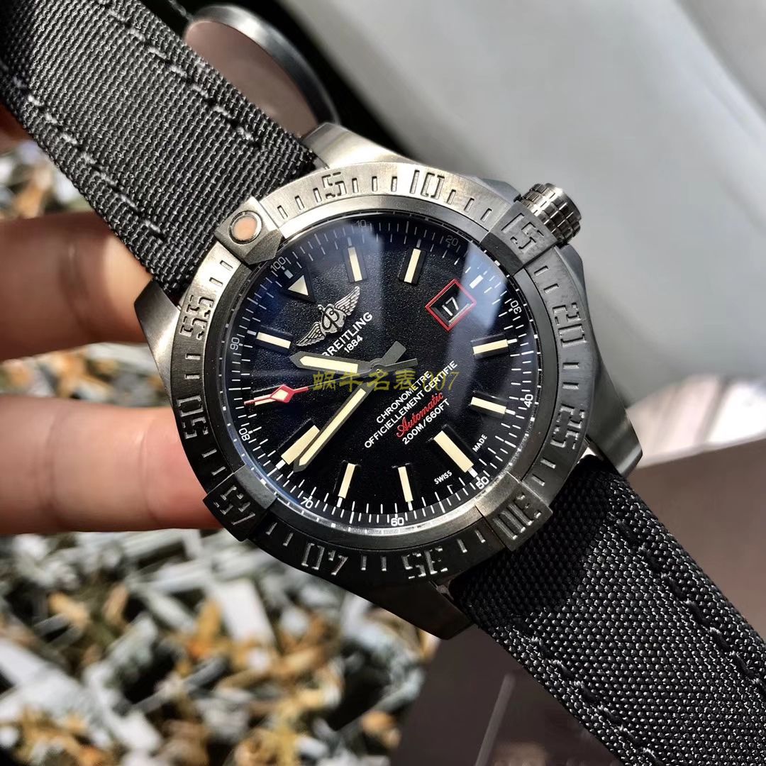 原单新款， Breitling 复仇者黑鸟，44mm，原 Factory 钛金属 watchcase  / BL087