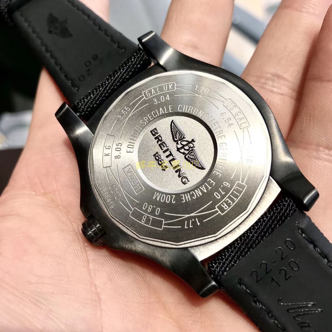 原单新款， Breitling 复仇者黑鸟，44mm，原 Factory 钛金属 watchcase  / BL087
