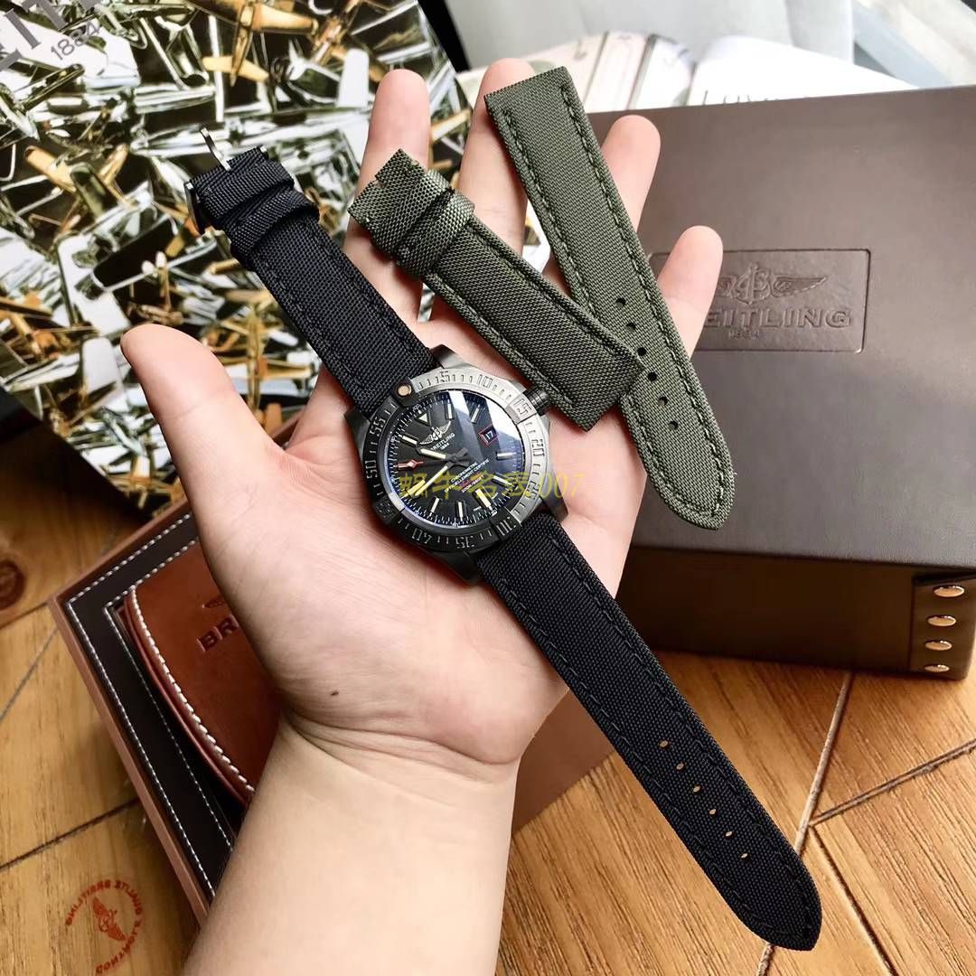 原单新款， Breitling 复仇者黑鸟，44mm，原 Factory 钛金属 watchcase  / BL087