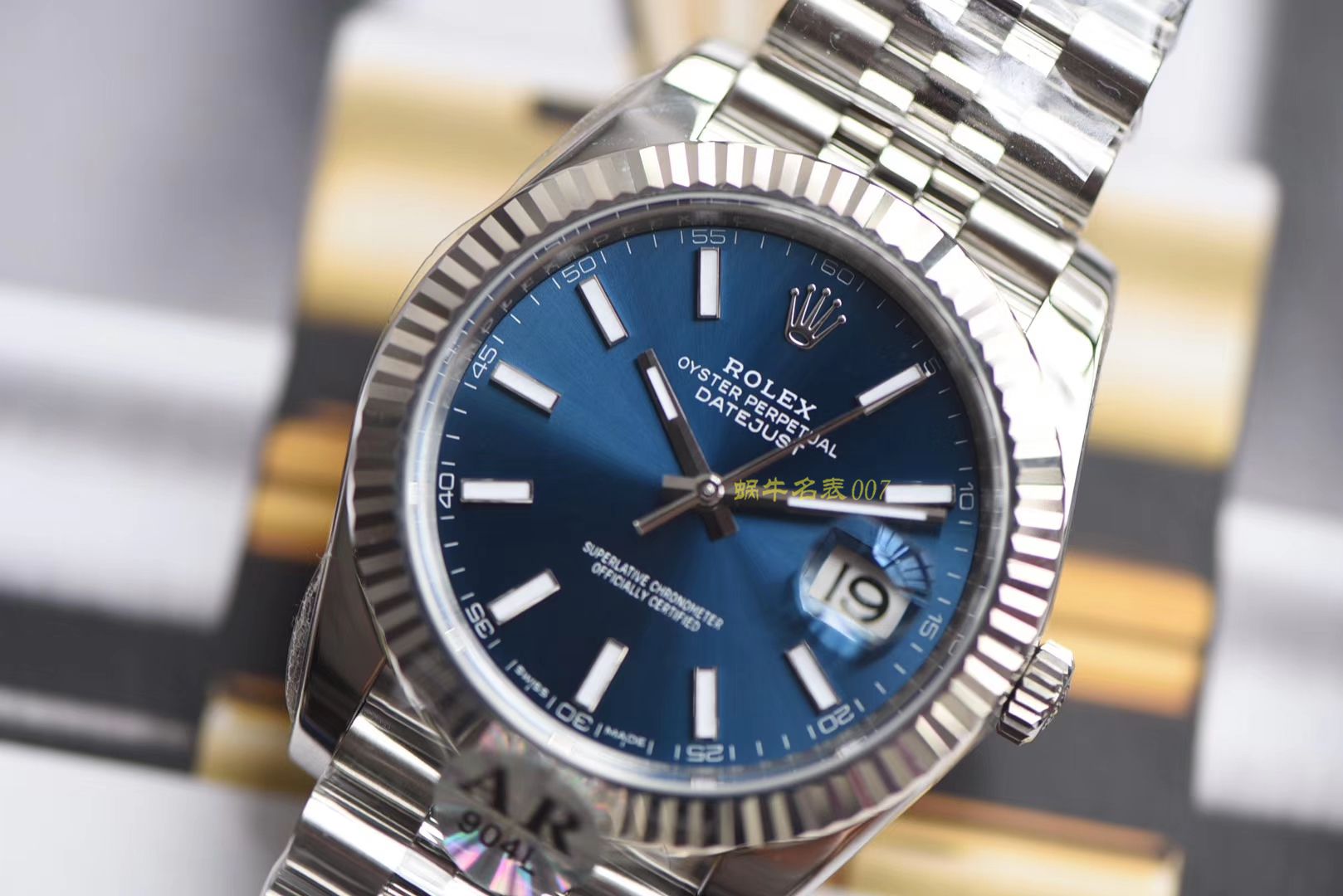 【AR Perfect  High quality  top  Replica 】 Rolex   Datejust DATEJUST系列116334-72210蓝盘 wrist watches 904钢 / R252