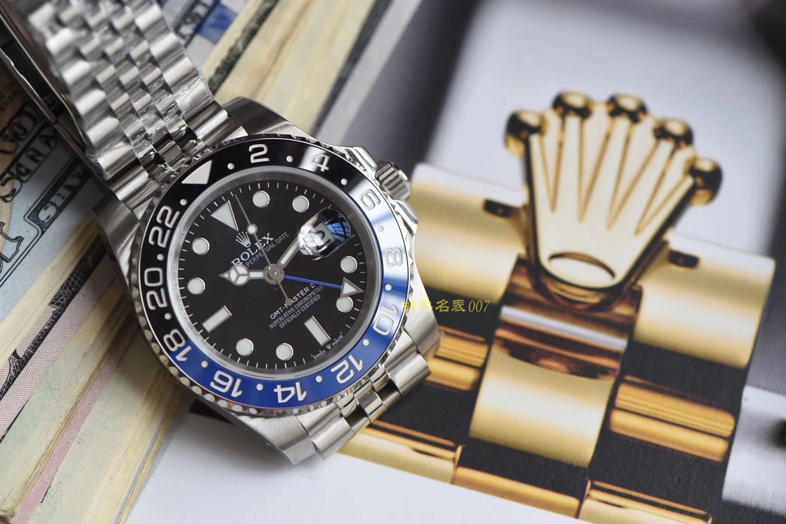 Rolex  GMT MASTER II系列m126710blnr-0002(五珠链)，116710BLNR-78200可乐圈 wrist watches （DJ Perfect  High quality  Replica Watches ） / R290