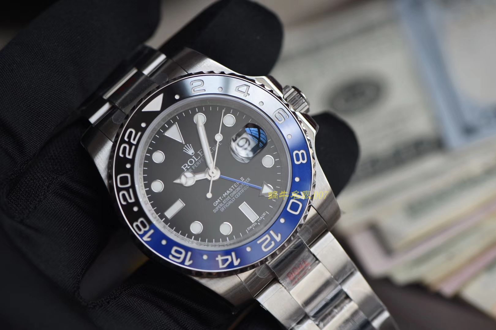 Rolex  GMT MASTER II系列m126710blnr-0002(五珠链)，116710BLNR-78200可乐圈 wrist watches （DJ Perfect  High quality  Replica Watches ） / R290