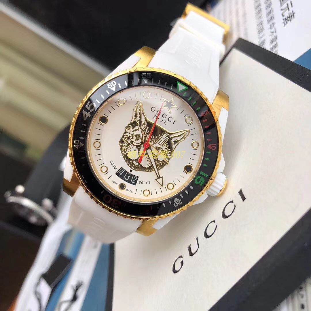 最新款虎头款男女都可以 原单Gucci古驰新款中性潜水表 / GUCCIAB11