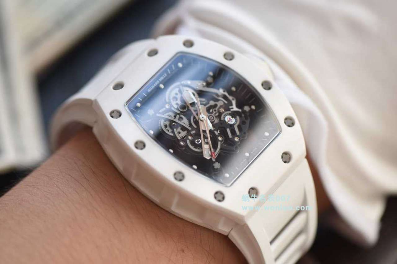  Video analysis KV台湾 Factory  Perfect  Replica 最新巨作！RICHARD MILLE RICHARD MILLE RM055白 Composite 白色橡胶带新款 / RM 055MM