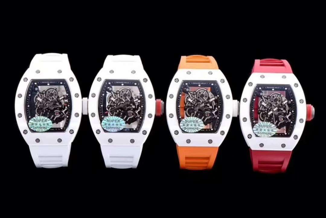  Video analysis KV台湾 Factory  Perfect  Replica 最新巨作！RICHARD MILLE RICHARD MILLE RM055白 Composite 白色橡胶带新款 / RM 055MM