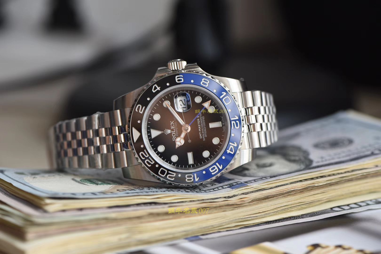 【视频讲解】 Rolex  GMT MASTER II系列m126710blnr-0002 wrist watches 【DJ Perfect  Replica 最新升级克隆 Replica 3186 Movement  Rolex  GMT MASTER I二代黑篮圈】 / R300