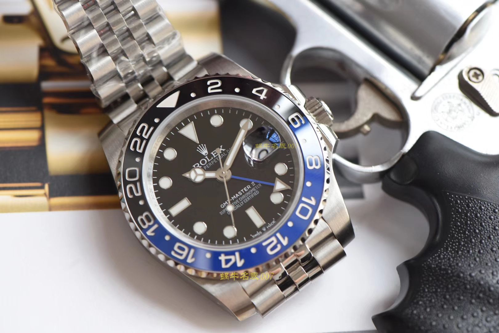 【视频讲解】 Rolex  GMT MASTER II系列m126710blnr-0002 wrist watches 【DJ Perfect  Replica 最新升级克隆 Replica 3186 Movement  Rolex  GMT MASTER I二代黑篮圈】 / R300