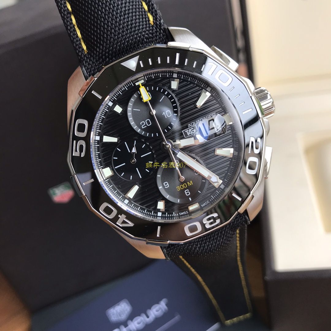 【 Video analysis 】 TAG Heuer 竞潜系列CAY211A.BA0927 wrist watches ，CAY211A.FC6361， TAG Heuer 竞潜系列原单计时机械表，搭载原装瑞士ETA7750机械 Movement  / TG065