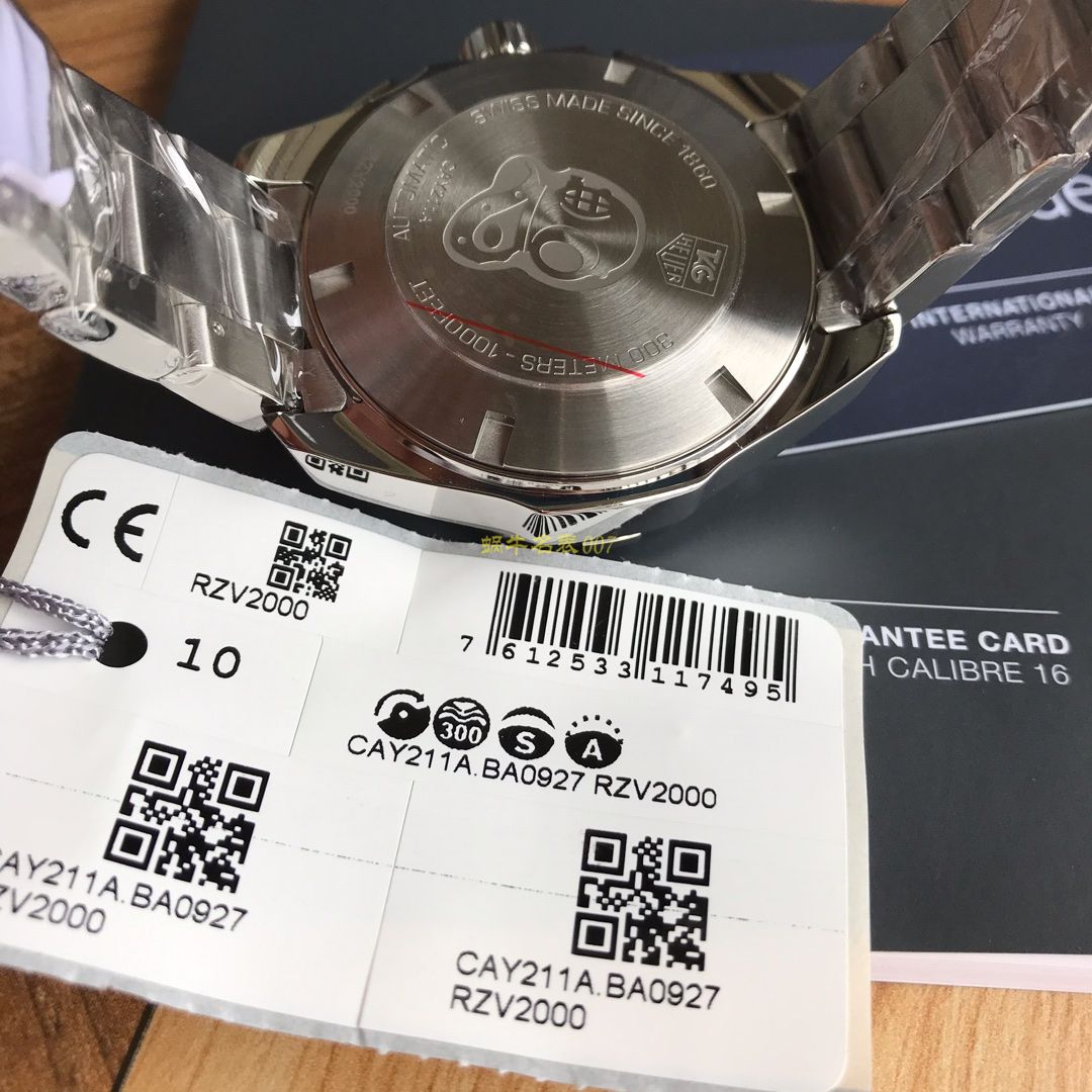 【 Video analysis 】 TAG Heuer 竞潜系列CAY211A.BA0927 wrist watches ，CAY211A.FC6361， TAG Heuer 竞潜系列原单计时机械表，搭载原装瑞士ETA7750机械 Movement  / TG065