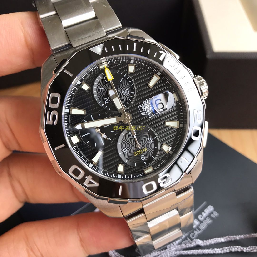 【 Video analysis 】 TAG Heuer 竞潜系列CAY211A.BA0927 wrist watches ，CAY211A.FC6361， TAG Heuer 竞潜系列原单计时机械表，搭载原装瑞士ETA7750机械 Movement  / TG065