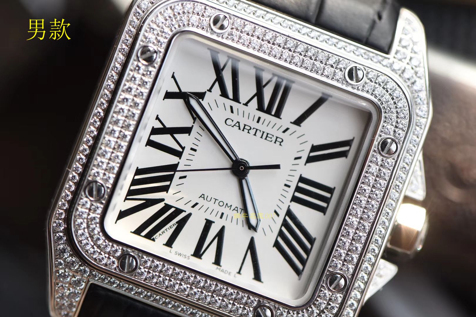 【独家视频测评】HBBV6 Factory  Cartier  100周年款 Santos 系列满钻33 毫米女表 / 42毫男表 / KCE066
