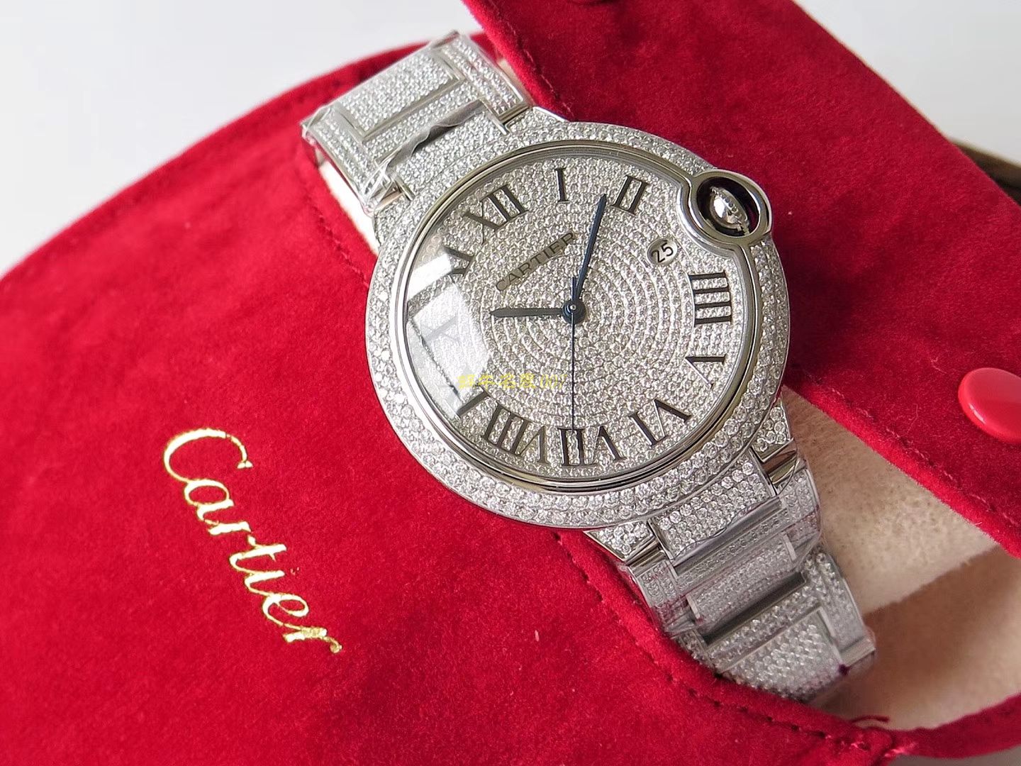 【TW Perfect  Replica 】] Cartier  神豪级满钻版42mm大气球W69006Z2（全玫瑰金版）以及WE9009Z3（全白金版） wrist watches  / K213