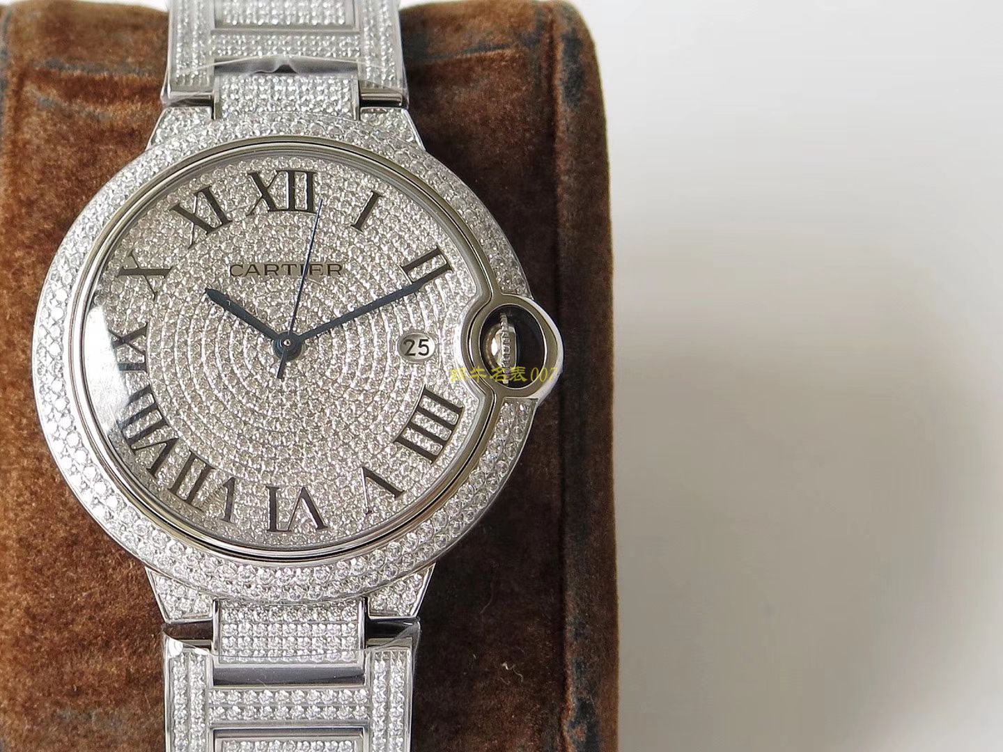 【TW Perfect  Replica 】] Cartier  神豪级满钻版42mm大气球W69006Z2（全玫瑰金版）以及WE9009Z3（全白金版） wrist watches  / K213