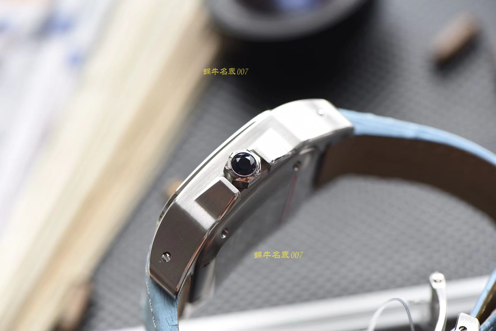 【 Video analysis 】 Cartier  Cartier   Santos W20106X8机械女士 wrist watches （V6 Perfect  High quality  Knockoff 搭配蓝色 watchband  ） / K216