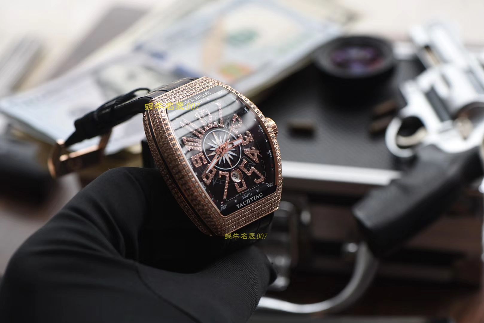 【ABS Perfect  High quality  Knockoff Franck Muller】法穆兰MEN'S COLLECTION系列V 45满钻 wrist watches  / FL033