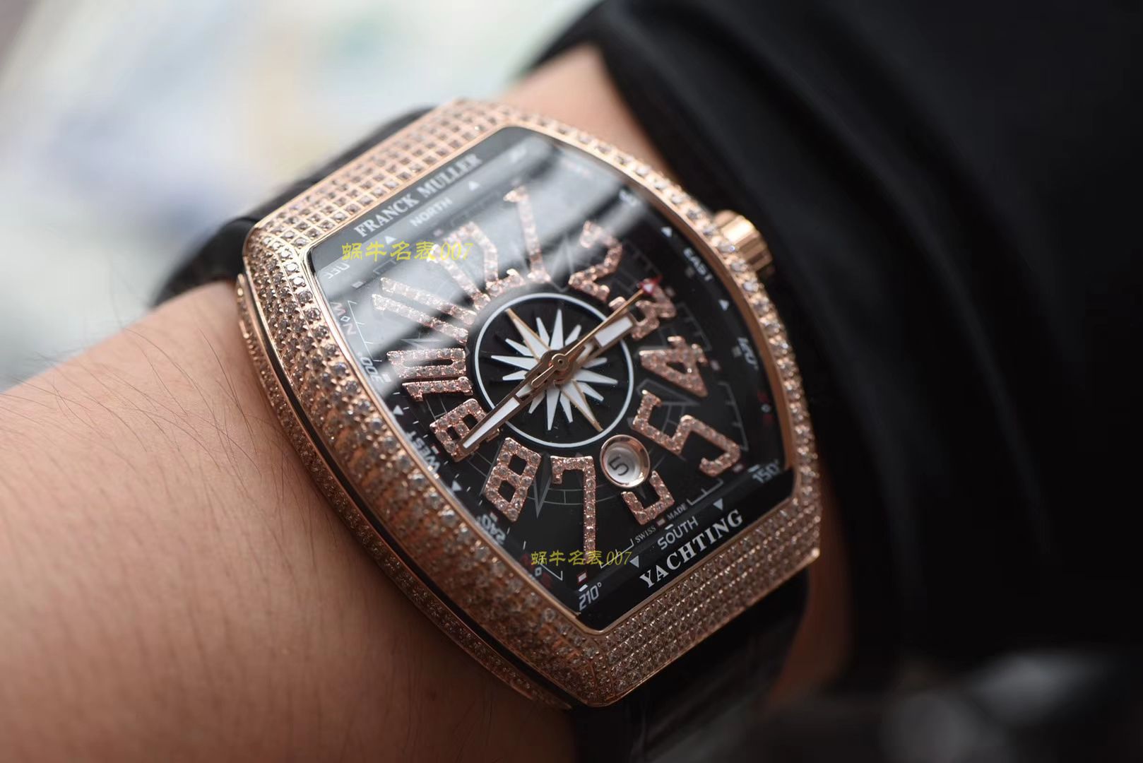 【ABS Perfect  High quality  Knockoff Franck Muller】法穆兰MEN'S COLLECTION系列V 45满钻 wrist watches  / FL033