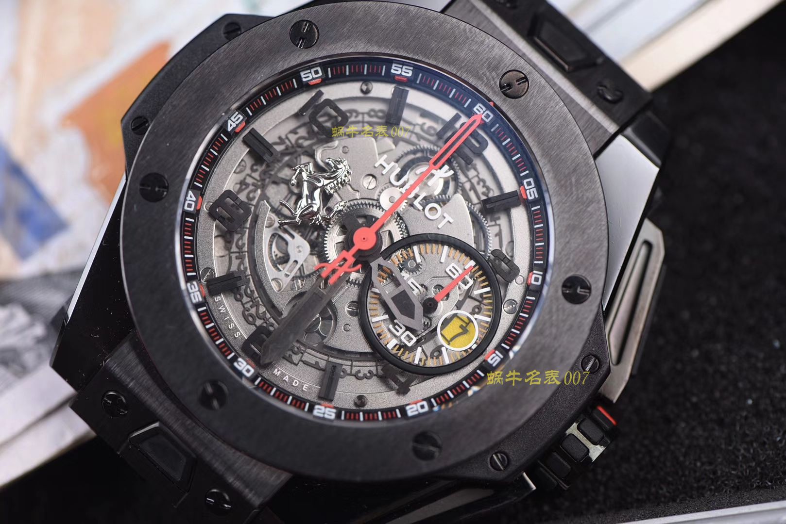  Video analysis  hublot 法拉利BIG BANG系列401.CX.0123.VR wrist watches  Perfect  Replica 【HBBV6最新力作‼️ Hublot Big Bang Ferrari Ceramic F11系列】 / YB062