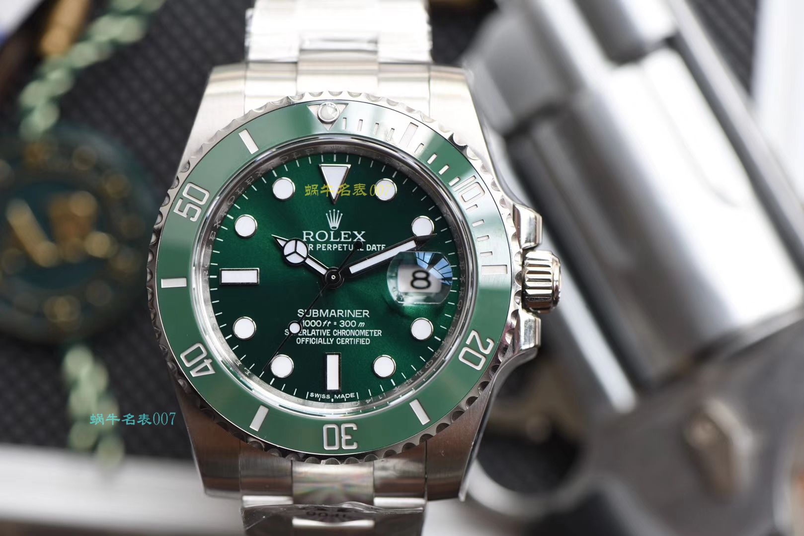 【AR Perfect  High quality  Replica  Rolex  Submariner  Watches 】 Rolex  Submariner 型系列116610LV-97200 绿盘 wrist watches  / R318
