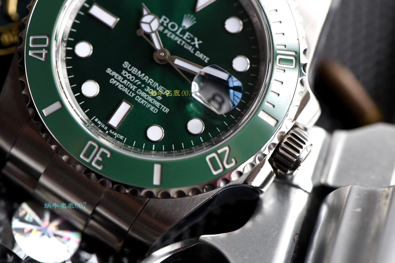【AR Perfect  High quality  Replica  Rolex  Submariner  Watches 】 Rolex  Submariner 型系列116610LV-97200 绿盘 wrist watches  / R318