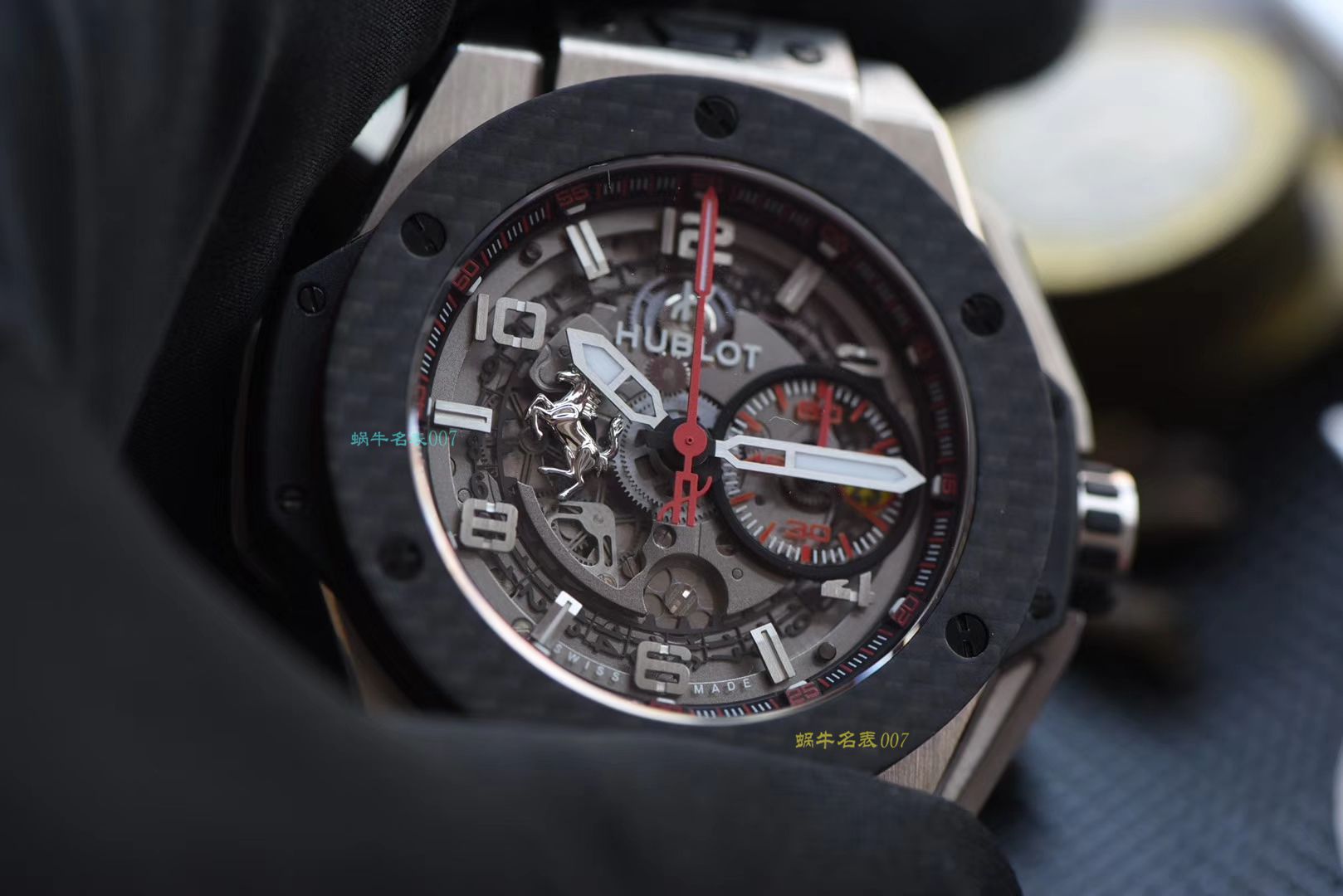 【 Video analysis V6出品】Hublot Big Bang Ferrari Titanium F3系列  hublot 法拉利401.NQ.0123.VR wrist watches  / YB066