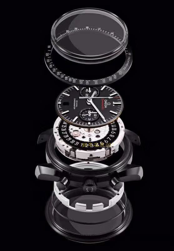 【 Video analysis OM Factory  Perfect  Replica Copy OMEGA月之暗面】OMEGAOMEGA超霸系列311.92.44.51.01.005 wrist watches (墨黑) / M380