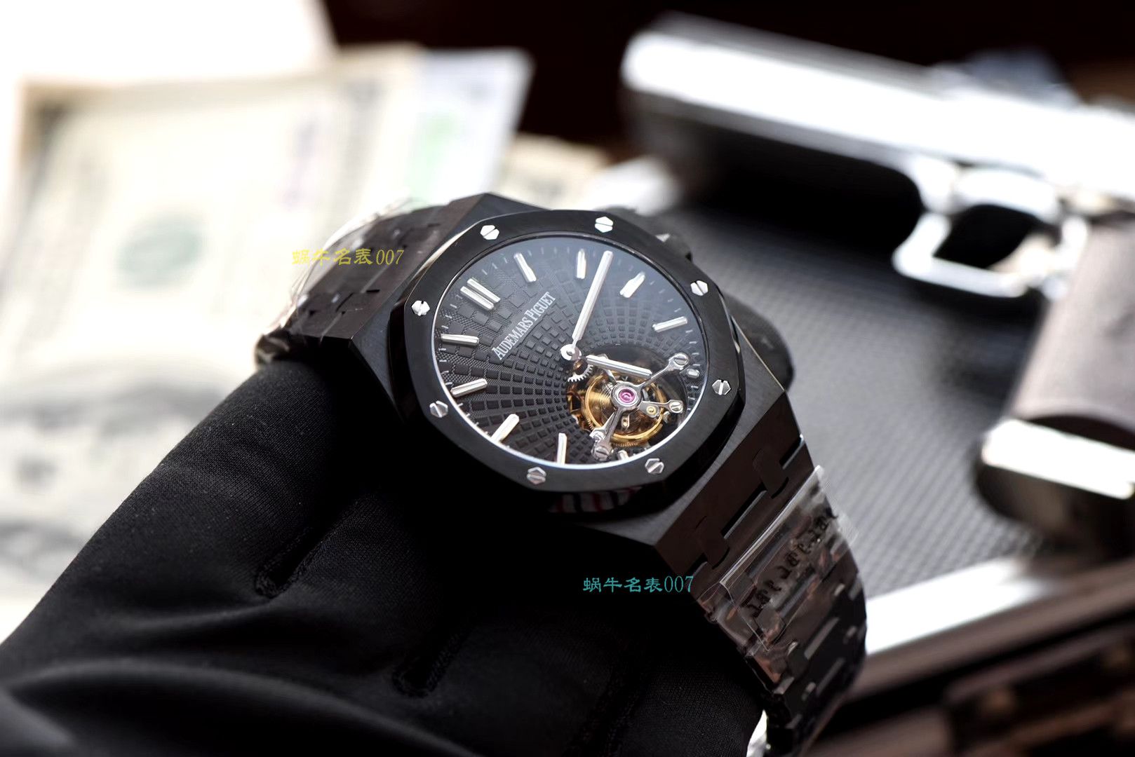 【 Replica 表吧Audemars Piguet  Replica 表R8黑武士 Tourbillon 】Audemars Piguet 皇家橡树系列26522CE.OO.1225CE.01 wrist watches  / AP166