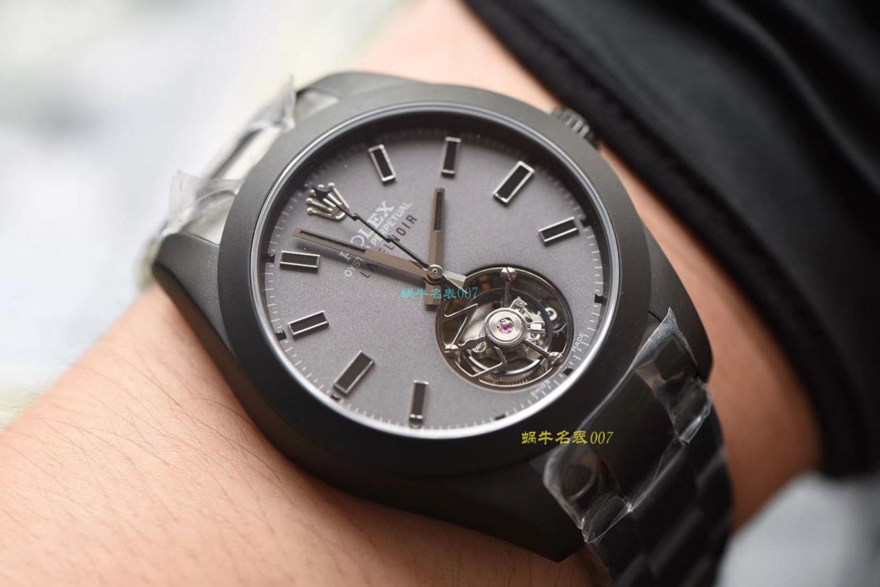 JB Factory 出品 Rolex Label Noir合作开发116400闪电针的数据进行开发蚝式第一枚 Rolex  top  Replica Copy  Tourbillon  wrist watches  / R361