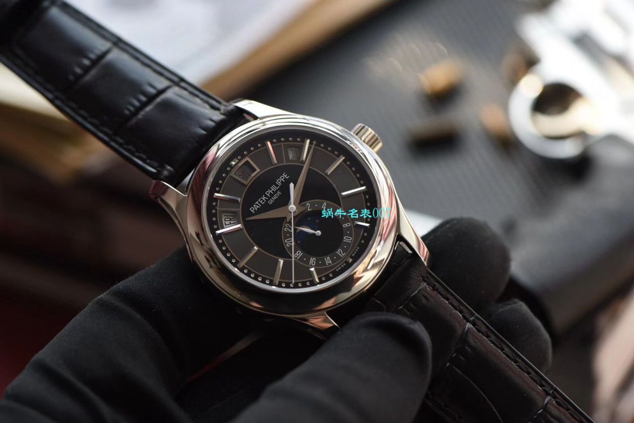 【 Video analysis GR Factory  top  Replica Copy  Watches 】 PATEK PHILIPPE 复杂功能计时系列5205G-010 白金 wrist watches  / BD275