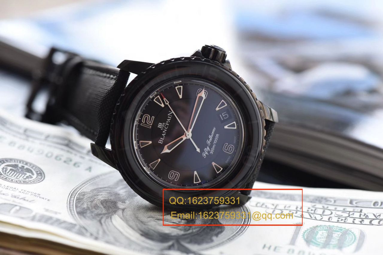 【哪里买中国广州 Replica Copy  Watches 】 Video analysis ZF Factory Blancpain  Fifty Fathoms 系列“黑武士”噚终极版5015-11C30-52A wrist watches  / BP060