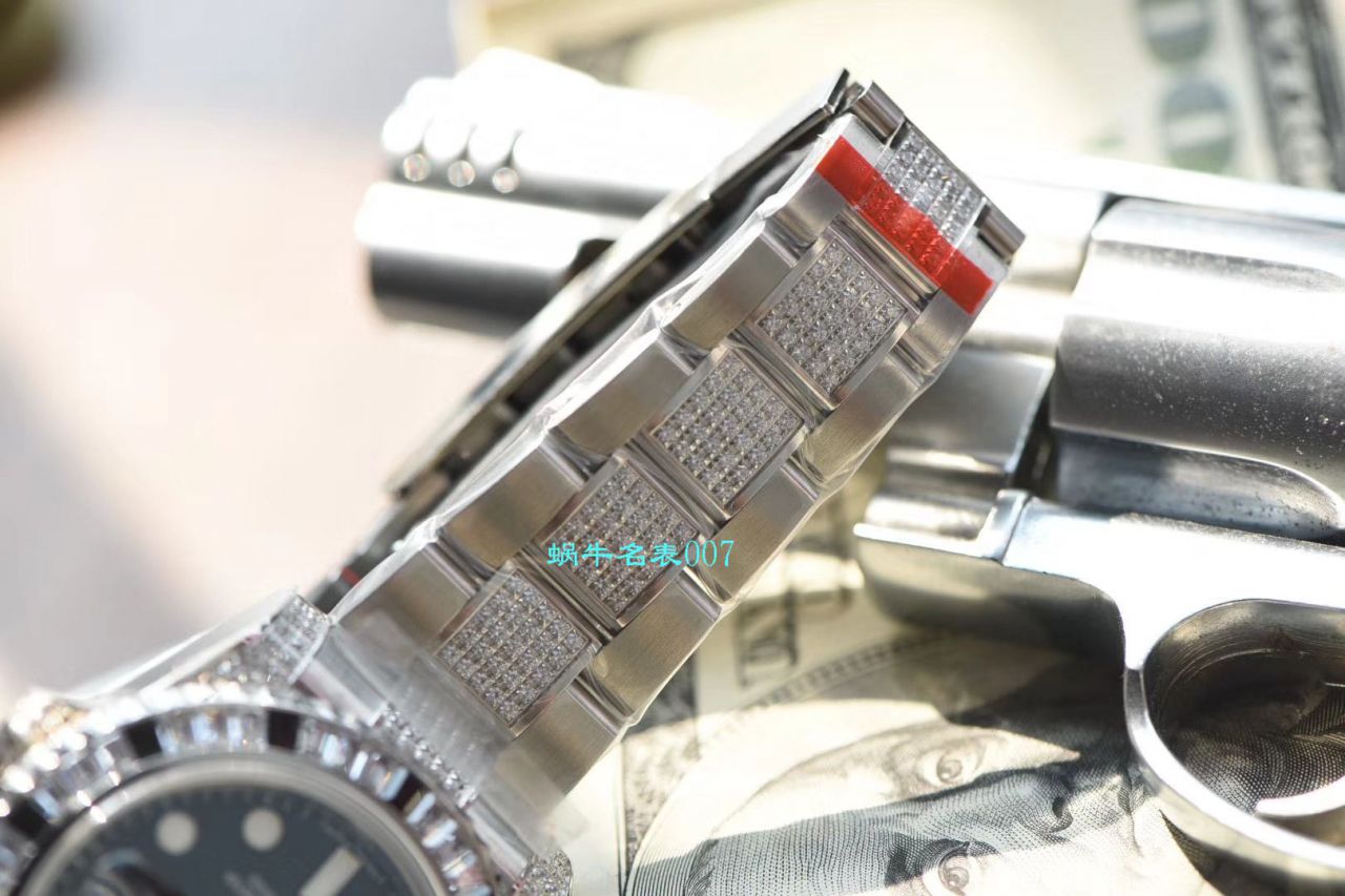【LF Factory  Rolex  Replica Copy 表】LF帝皇 copy customized 版镶钻 Submariner ， top 黑钻鬼116610LN-97200  / R367