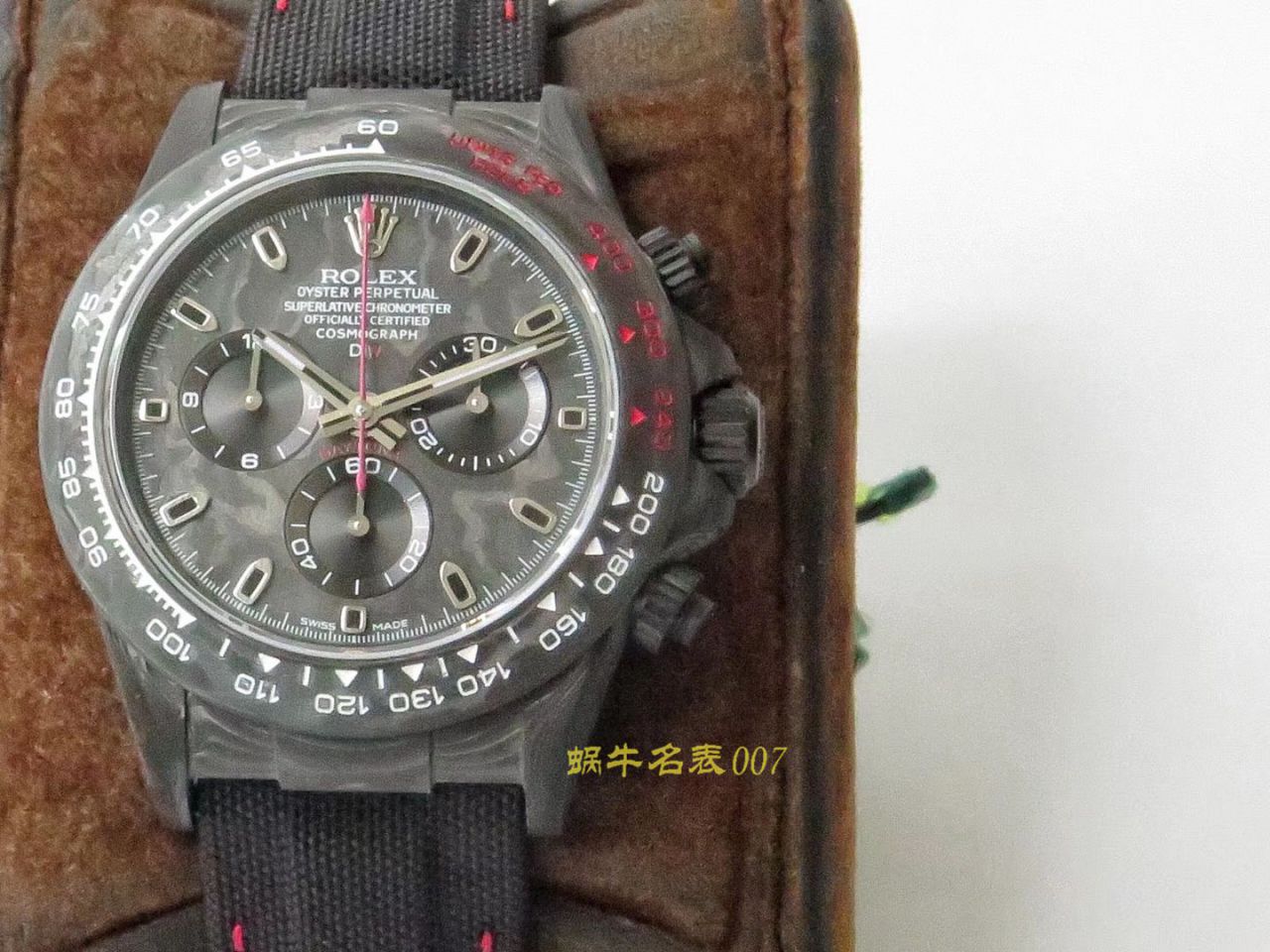 【TW Factory  Rolex  Replica Watches 】 Rolex ROLEX宇宙计时 Ditongna 系列之 carbon fiber 海外 copy customized 版 / R367