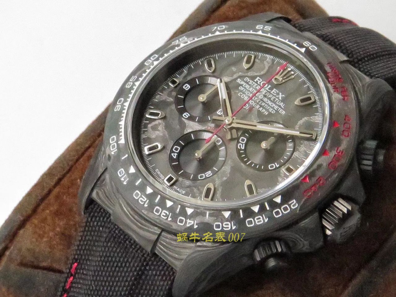 【TW Factory  Rolex  Replica Watches 】 Rolex ROLEX宇宙计时 Ditongna 系列之 carbon fiber 海外 copy customized 版 / R367