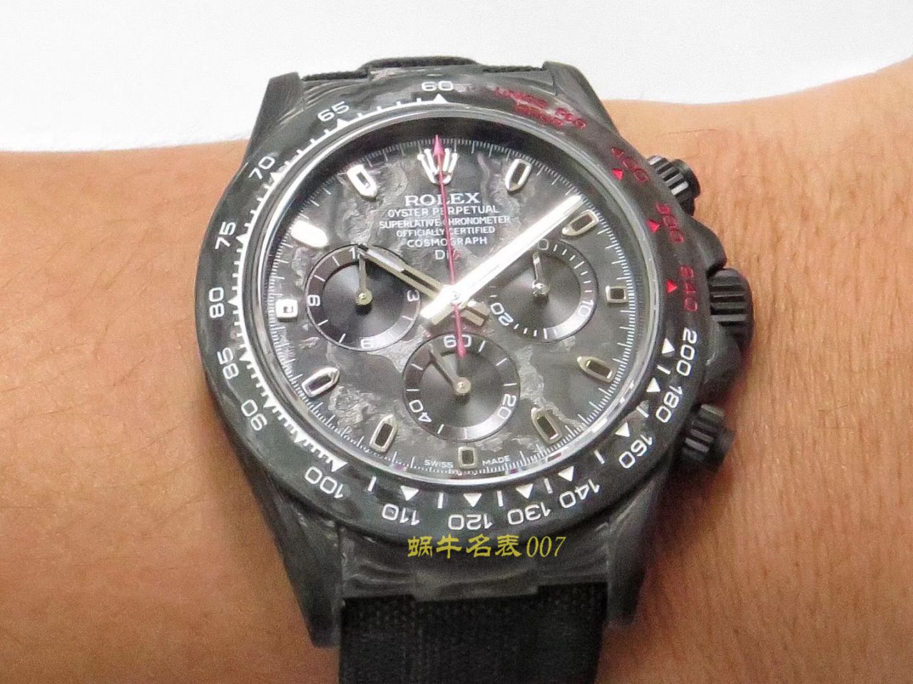 【TW Factory  Rolex  Replica Watches 】 Rolex ROLEX宇宙计时 Ditongna 系列之 carbon fiber 海外 copy customized 版 / R367