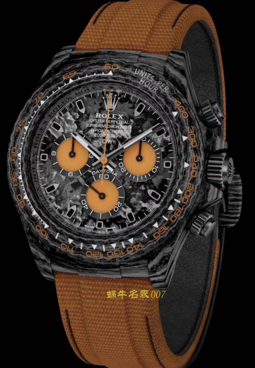 【TW Factory  Rolex  Replica Watches 】 Rolex ROLEX宇宙计时 Ditongna 系列之 carbon fiber 海外 copy customized 版 / R367