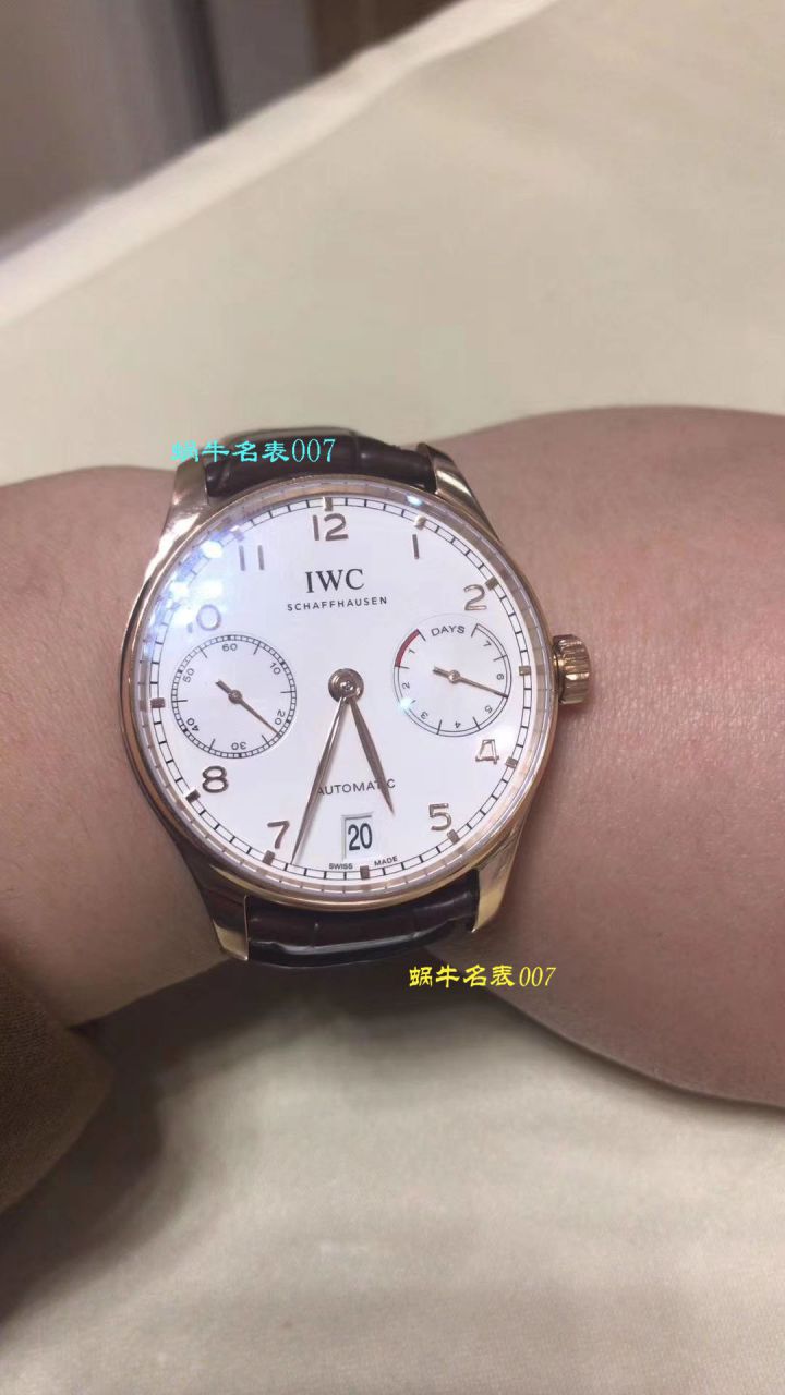 【独家 Video analysis ZF Perfect  High quality  Replica Watches V5版本】 IWC 葡萄牙七天7 DAYS系列 IW500710 wrist watches 《葡七蓝面》 / WG316
